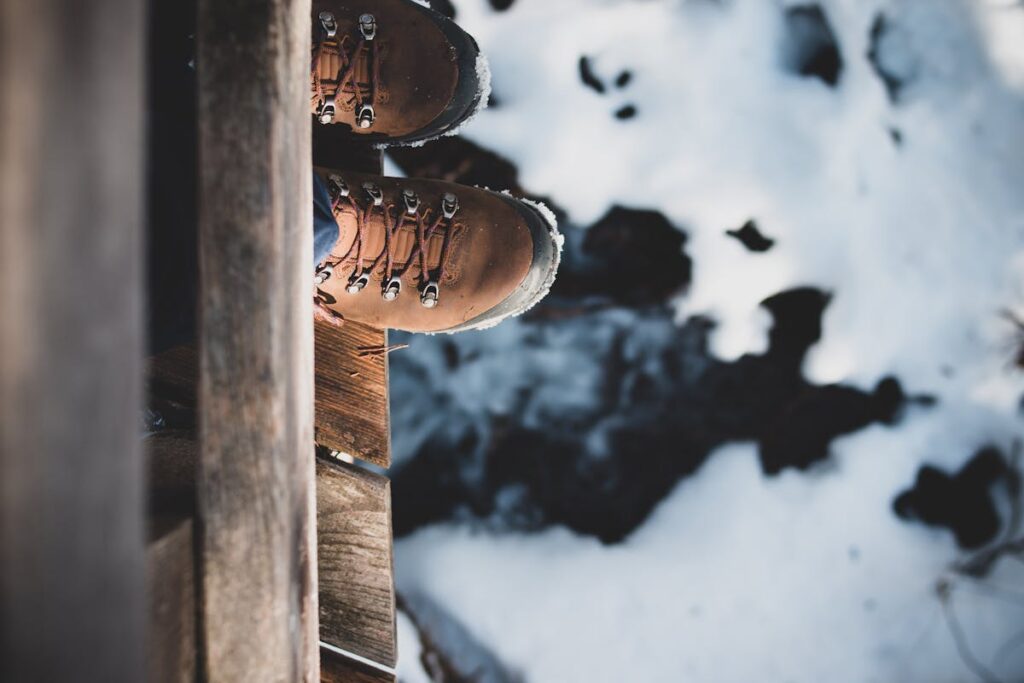 Wandelschoenen op pad